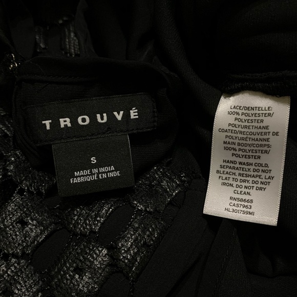 Faux Leather Crochet look top small - Picture 5 of 8